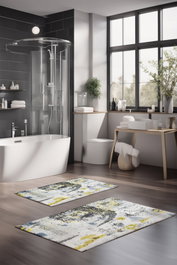 Mijölnir Juego de Alfombrillas de Baño CT-5015 Multicolor